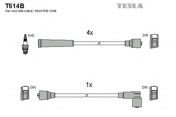 TESLA T614B Ignition Cable Kit
